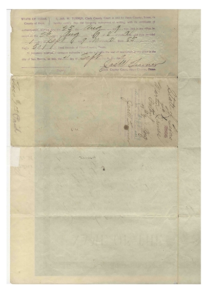 Sam Houston Signed Land Grant as Governor of Texas From 1860